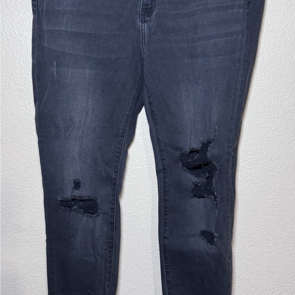 Women's Distressed Black Jeans